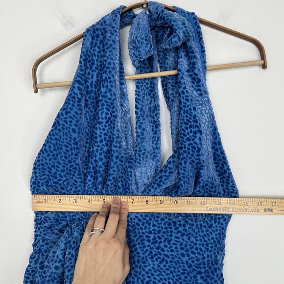 Revolve NBD Size XS? Pari Mini Dress in Textured Blue Leopard Print - Picture 5 of 9